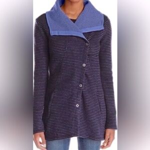 Prana Striped Button Up Cardigan/Jacket-Small